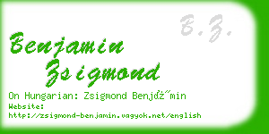 benjamin zsigmond business card